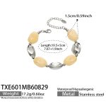 color: TXE601-Yellow Resin Steel Color Bracelet -19.5+5cm