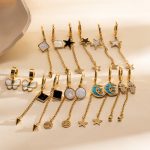 Women's Stainless Steel Tassel Earrings 18K Eardrops Earrings Advanced All-Match