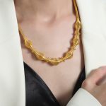 color: P1775-Gold Necklace -47+5cm