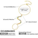 color: E034-Colorful Zircon Bracelet -17+5cm