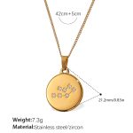 color: XL444WEG6 Cancer Gold Necklace