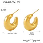 color: F314-Gold Hollow Earrings