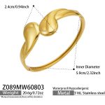 color: Z089-Drop Gold Bangle