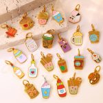 Cute Dripping Drink Shape Pendant Female Small and Personalized Ornament Accessories