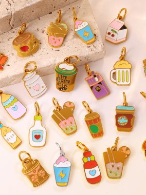 Cute Dripping Drink Shape Pendant Female Small and Personalized Ornament Accessories