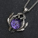 color: Purple + Stainless Steel Chain