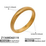 color: Z136-Gold Bangle -Width 12MM