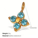 color: PJ392BEG Blue Zircon Gold Pendant