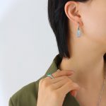 color: F183-Steel Color Earrings