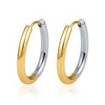 color: Egg Shape Two-tone Gold Ear Cuff