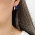 color: F1046-Steel Color Earrings