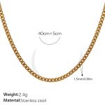 color: XL568G1.3MM Two-face Polished Chain