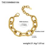 color: TXE530-Gold Bracelet -18+6cm