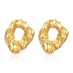 color: Pleated Earrings Gold MS-378