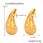 color: F1238-Gold Earrings