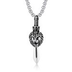 color: Sword Lion + Stainless Steel Chain