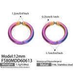 color: F580-Colorful Earrings -Inner Diameter 12mm