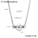 color: P1705-Steel Color Necklace