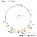 color: TXP392-Gold diy Necklace 40+5cm