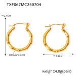 color: TXF067-Gold Earrings