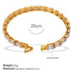color: SL478WEG6.6MM White Zircon Bracelet