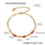 color: TXE258-Natural Stone Bracelet 16+5cm