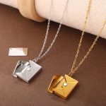 New Envelope Book Pendant Clavicle Chain Women's Artistic Necklace