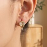 C- Type Butterfly Zircon Geometric Ear Studs Chic Light Luxury Versatile Personality Temperament Daily Earrings Earrings