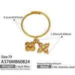 color: A376-Champagne Zircon Gold Ring -Size 7