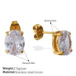 color: EH1253WEG White Zircon Stud Earrings