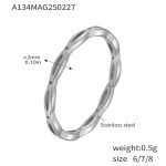 color: A134-Steel Color Ring / size: Open Adjustable