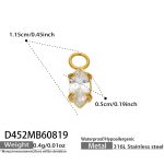 color: D452-Cone Shape Zircon Gold Pendant