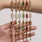 Cut Czech Oval Glass Stone Bracelet Light Luxury Temperament Transparent Gem Chain Jewelry Bracelet