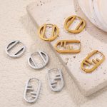 New Light Luxury High Class Elegant Earring Ear Clip Versatile Flat Simple Retro Geometric