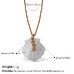 color: XL535-PJ568WEG White Shell Necklace