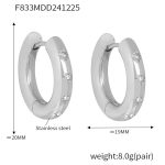 color: F833-Steel Color Earrings