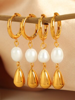 Light Luxury Ear Clip French Style Retro Elegant Design Simple Pearl Earrings Earrings Advanced