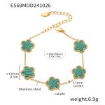 color: E568-Gold Turquoise Bracelet