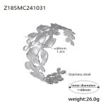 color: Z185-Steel Color Flower Open Bangle