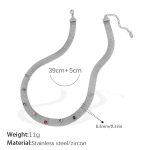 color: XL466CRS Multicolor Zircon Silver Necklace