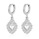 color: Steel Color Heart Dense Ear Cuff MS-682