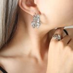 color: F219-Steel Color Earrings