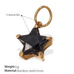 color: PJ464BKG Black Zircon Gold Pendant