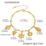 color: S165-Gold DIY Multi-charm Anklet 16+5cm