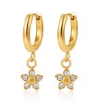 color: Five-petal Flower Ear Cuff MS-874-2