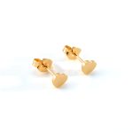 color: Heart Stud Earrings Gold MS-232A