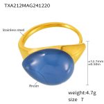 color: TXA212-Blue Color Resin Ring -Size 7