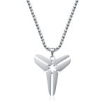 color: Fully Polished Triangle Pendant Steel Color