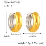 color: F589-Mixed Color Earrings -L-12mm