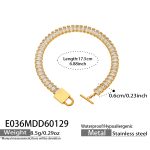 color: E036-Gold Bracelet 17.5cm
